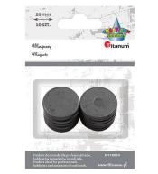 Magnesy okrągłe czarne 20mm 10szt