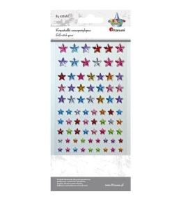 Kryształki samoprzylepne gwiazdki mix 84szt