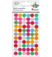 Guziki samoprzylepne okrągłe 12mm mix 66szt