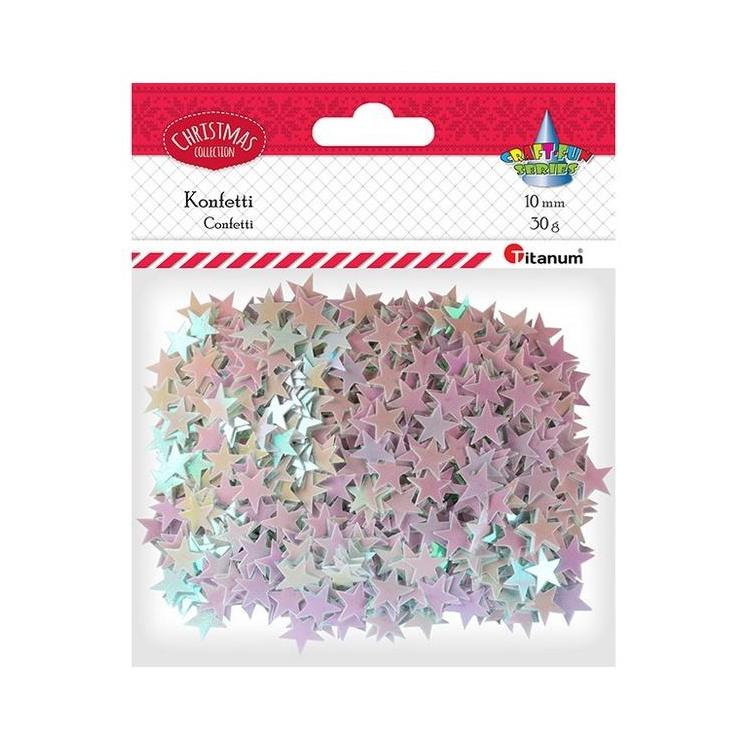 Konfetti gwiazdki 30g bladoróżowe