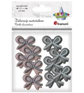 Ozdoba materiałowa kokardki 35x27mm mix 10szt