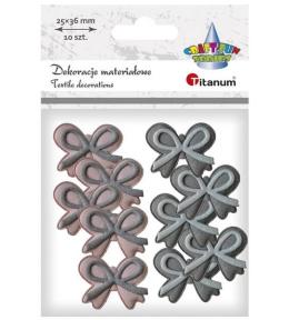 Ozdoba materiałowa kokardki 35x27mm mix 10szt