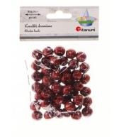 Koraliki drewniane brązowe 50szt