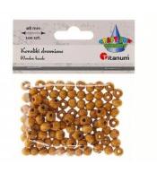 Koraliki drewniane lakierowane brązowe 1000szt
