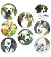 Naklejki papierowe na taśmie Psy 500szt