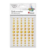 Perełki samoprzylepne 66szt ciemnozłote mix