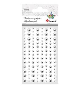 Perełki samoprzylepne 120szt srebrne