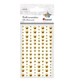 Perełki samoprzylepne 120szt złote