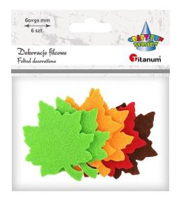Filcowe liście klonu 50x60mm 6szt