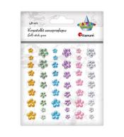 Kryształki samoprzylepne kwiaty 48szt