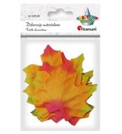 Liście klonu materiałowe 80x75mm czerw-żółte 10szt