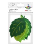 Filcowe liście 85x60mm zielone 5szt