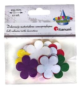 Dekoracje samoprzylepne kwiatki mix 12szt