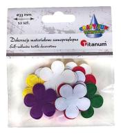 Dekoracje samoprzylepne kwiatki mix 12szt