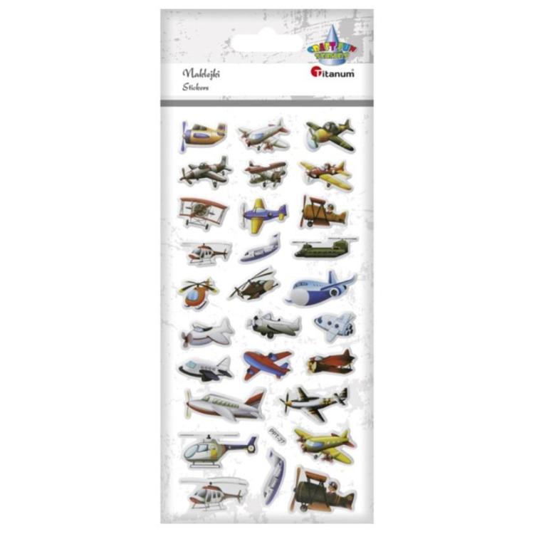 Naklejki wypukłe miękkie maszyny latające 28szt