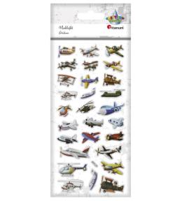Naklejki wypukłe miękkie maszyny latające 28szt