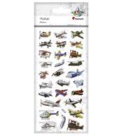 Naklejki wypukłe miękkie maszyny latające 28szt