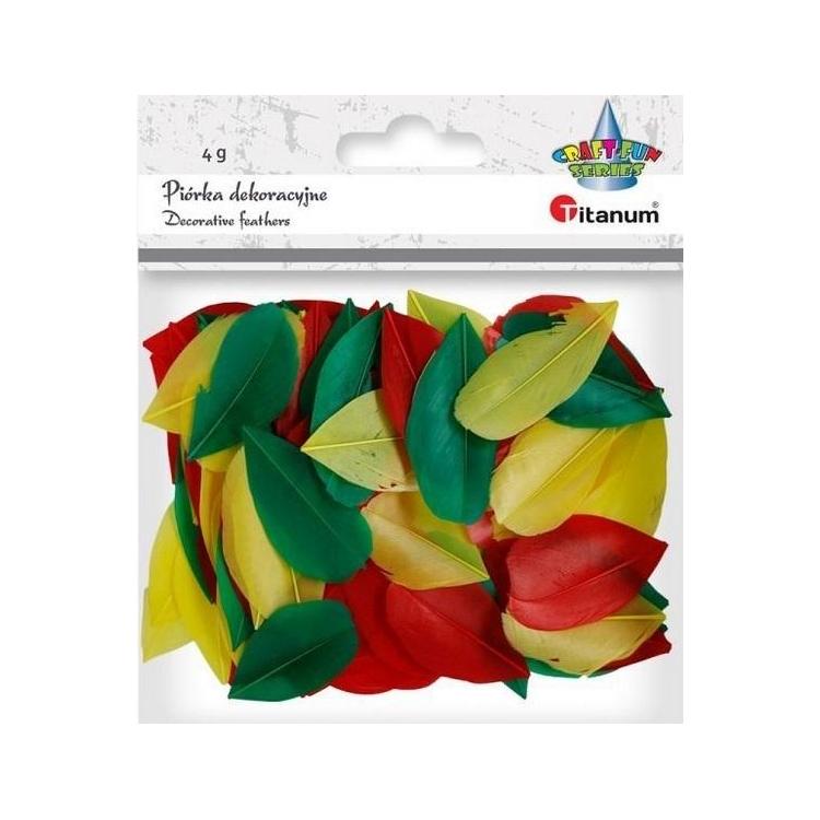Piórka płatki 4g czerwone, zielone, żółte