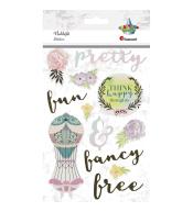 Naklejki papierowe wypukłe pretty mix 12szt