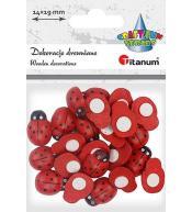 Dekoracje samoprzylepne 3D biedronki 14x19mm 24szt