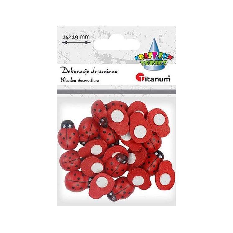 Dekoracje samoprzylepne 3D biedronki 14x19mm 24szt