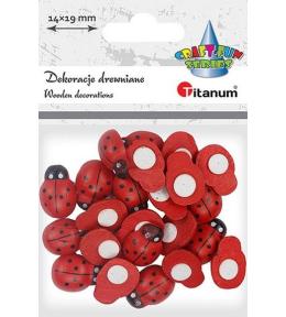 Dekoracje samoprzylepne 3D biedronki 14x19mm 24szt