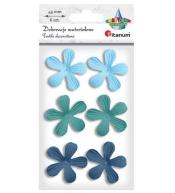 Kwiaty materiałowe pianka 3D 45mm mix 6szt