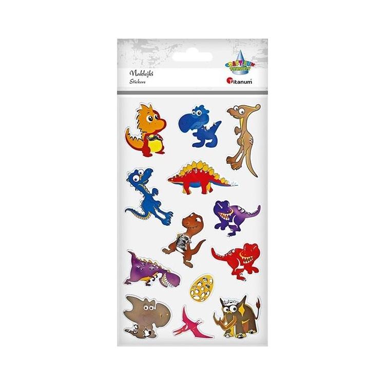 Naklejki foliowe dinozaury mix 13szt.
