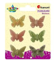 Naklejki foliowe 3D motyle 32x24mm mix 6szt