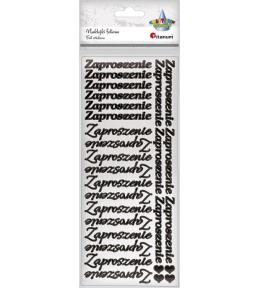 Naklejki foliowe napis Zaproszenie 28szt