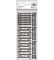 Naklejki foliowe napis Zaproszenie 28szt