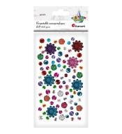 Kryształki samoprzylepne 90szt mix