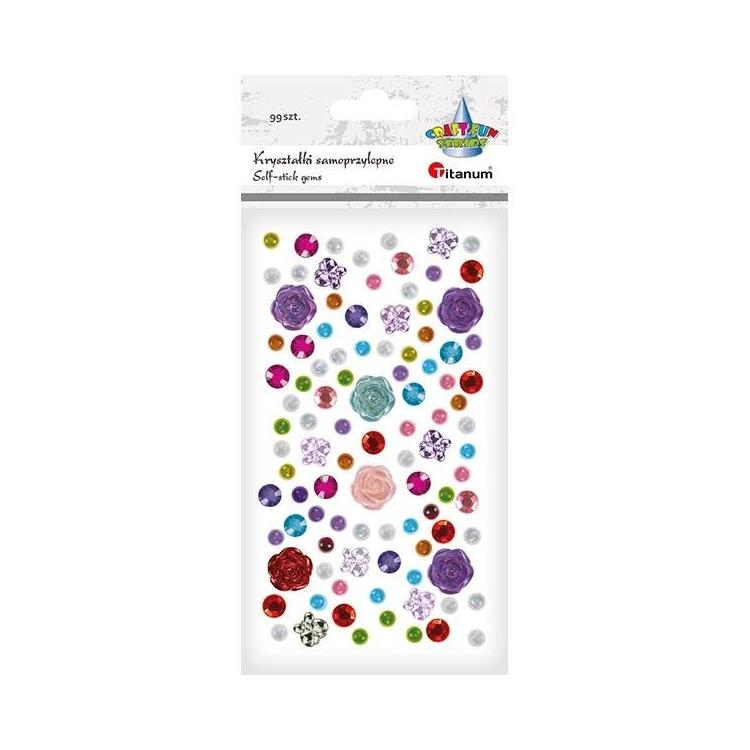 Kryształki samoprzylepne 99szt mix