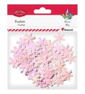 Konfetti Płatki śniegu bladoróżowe 30g