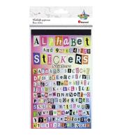 Naklejki papierowe 6 plansz litery i cyfry 1362szt