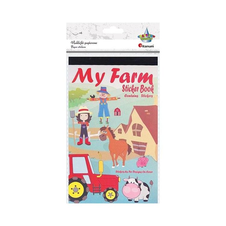 Naklejki papierowe 6 plansz farma mix 174szt