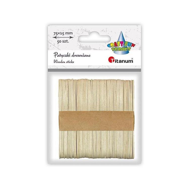 Drewniane patyczki łyżeczki 15x75mm 50szt