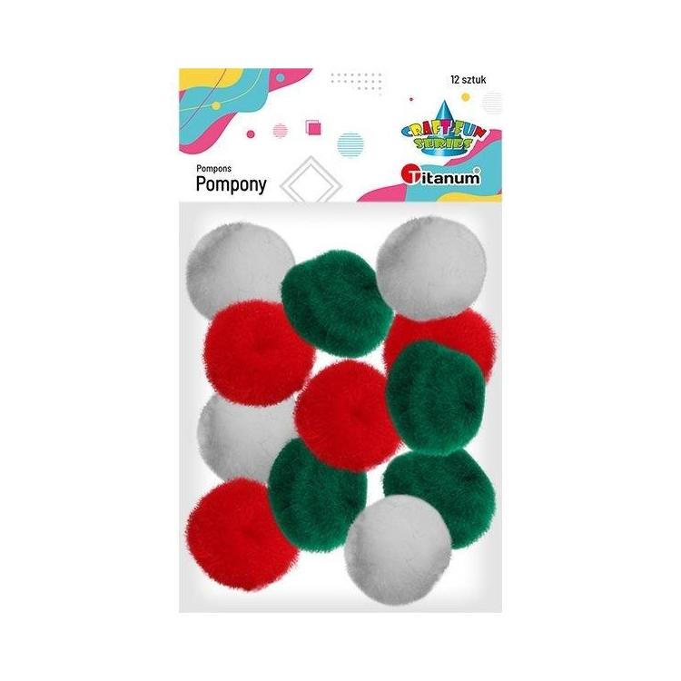 Pompony akrylowe mix 80szt