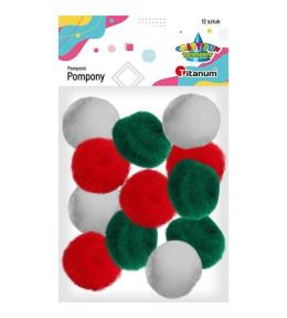 Pompony akrylowe mix 80szt