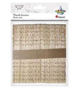 Drewniane patyczki karbowane 10x114mm 50szt