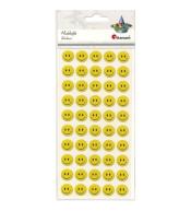 Naklejki wypukłe emotki 15mm żółte 50szt