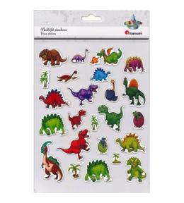 Naklejki 3D papierowe na piance dinozaury 24szt