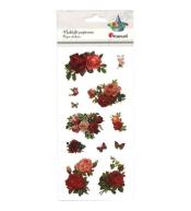 Naklejki papierowe róże 12szt