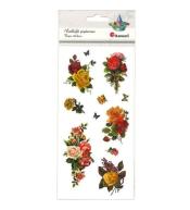 Naklejki papierowe róże 11szt