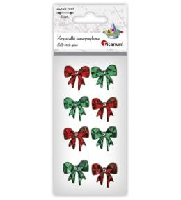 Kryształki samoprzylepne Kokardki 8szt