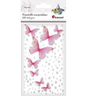 Kryształki samoprzylepne Motyle i perełki 117szt