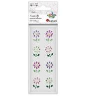 Kryształki samoprzylepne kwiaty 13x21mm mix 8szt