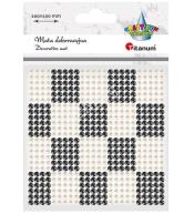 Mata dekoracyjna 10x10cm perełki, kryształki