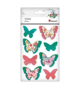 Naklejki papierowe 3D motyle 8szt