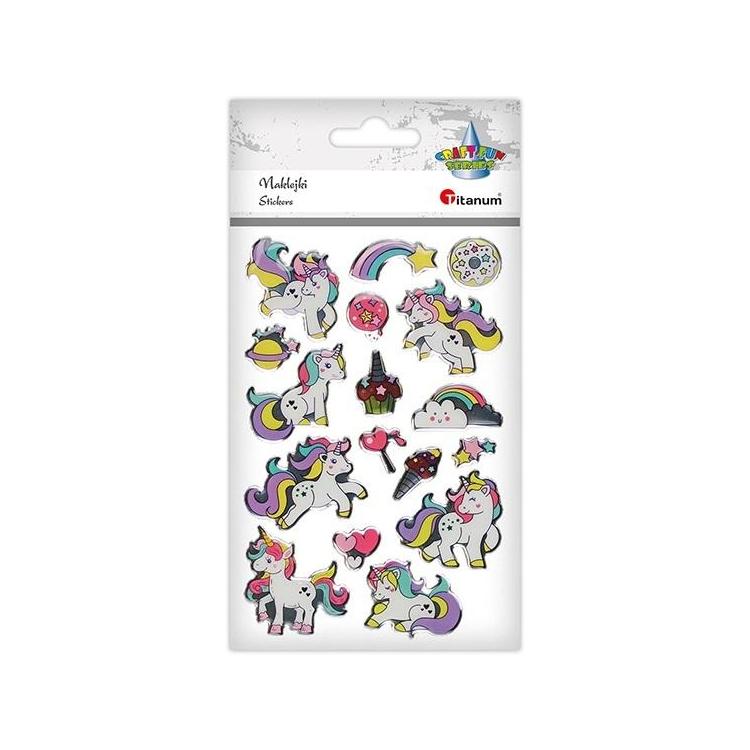 Naklejki żywica jednorożce 17szt